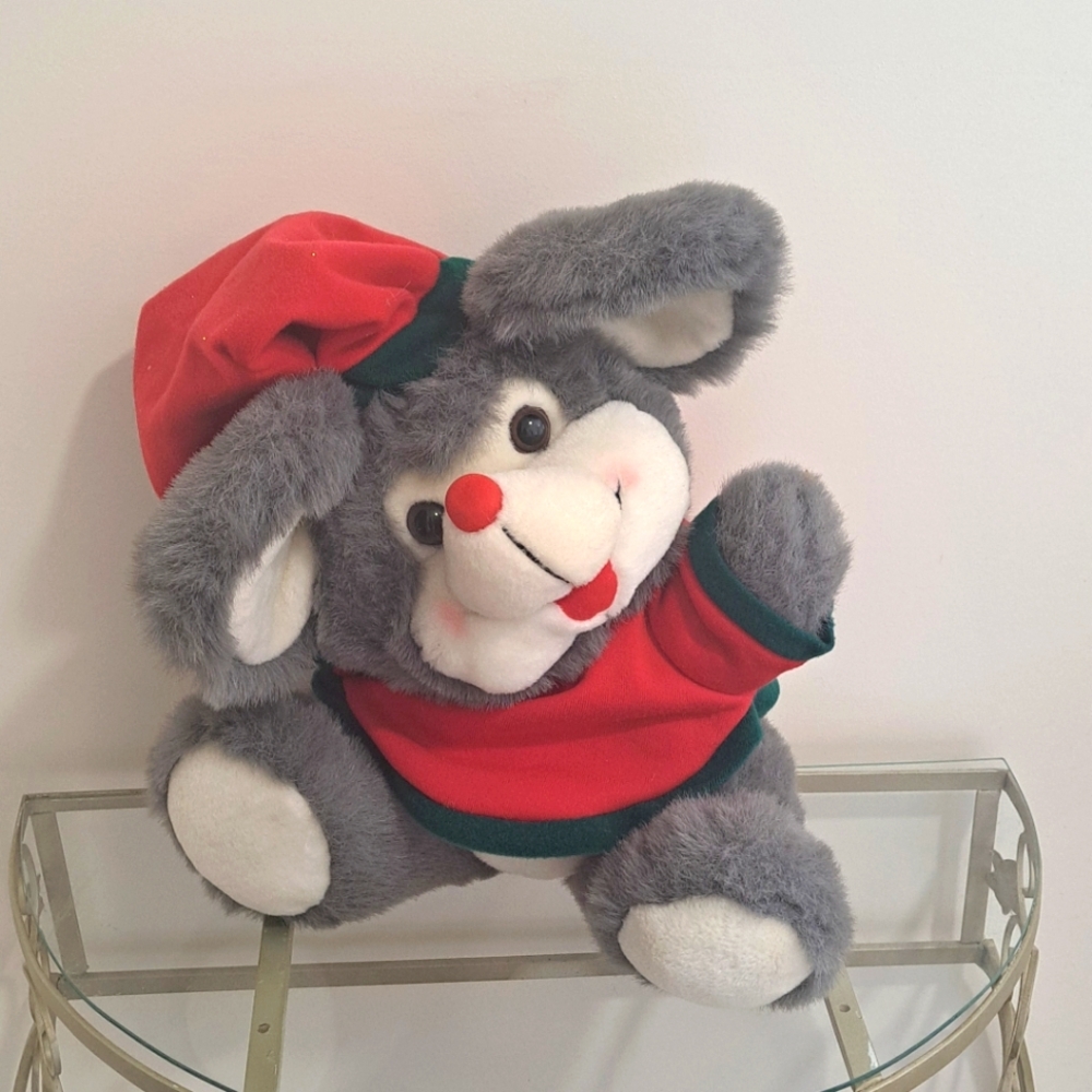 Vintage Dandee Plush Christmas Mouse.
